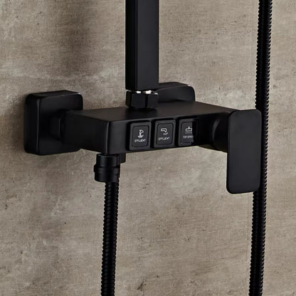 All Black Constant Temperature Wall Mounted Shower Room Shower-6240