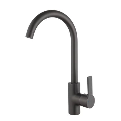 Premium Black Kitchen Sink Single Hole Handle Swivel Faucet-8418