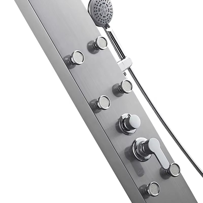 Stainless Steel Shower Panel Bathroom Wall Mounted Waterfall Shower Column Set-6664
