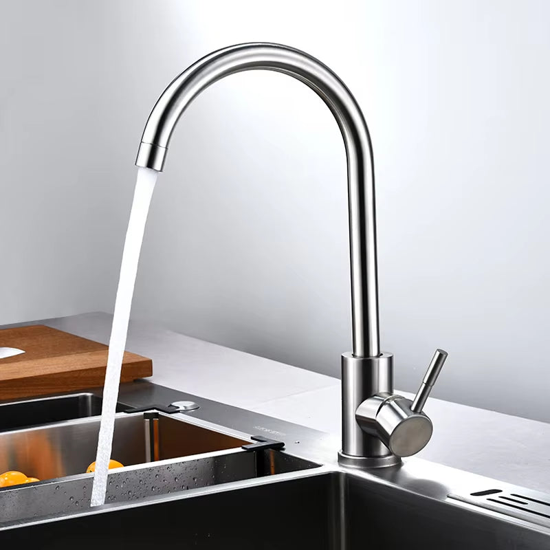 Stainless Steel Kitchen Faucet Hot And Cold Adjustable Household Laundry Pool Faucet-5204