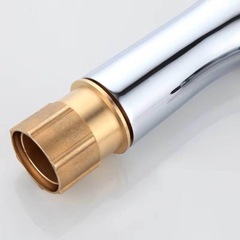 British Design Silver Bathroom Single Hole Basin Faucet-7049
