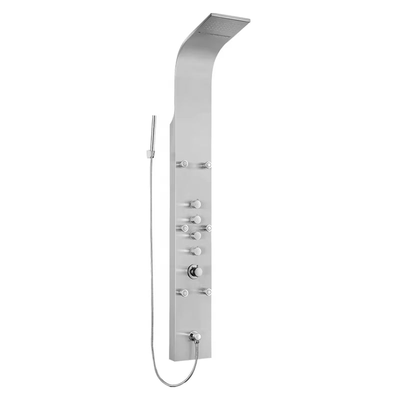 Shower Column Set Wall Mounted Stainless Steel Waterfall Shower Screen-6653