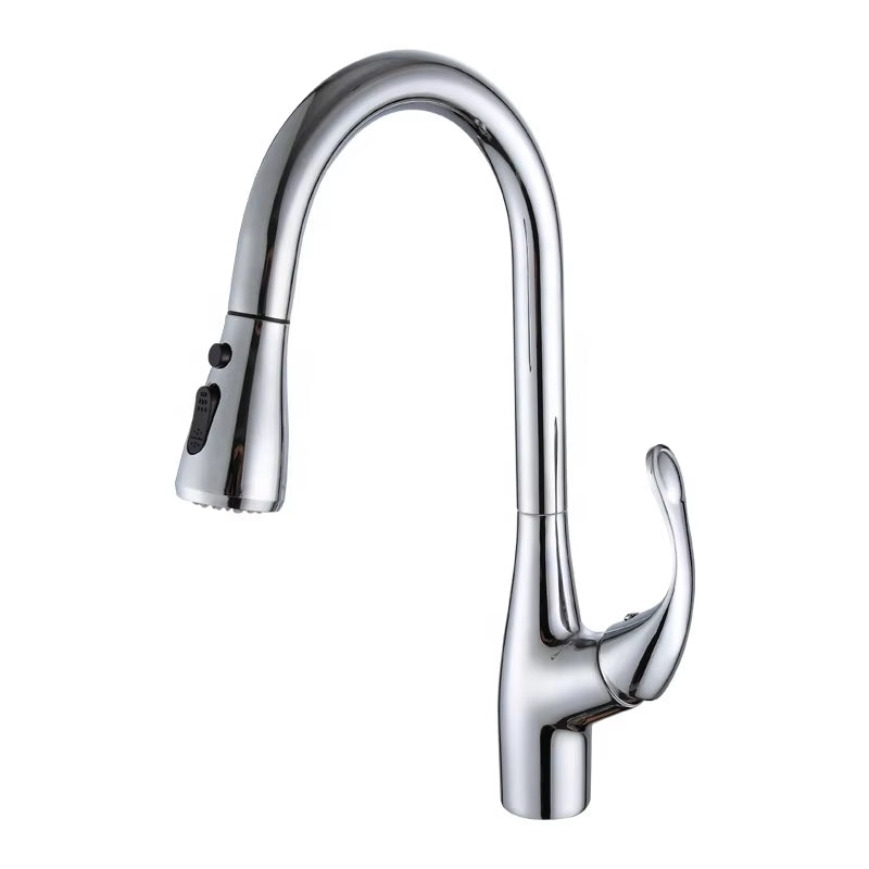 Pull-Out Sink Kitchen One-Button Water Stop Faucet-8553