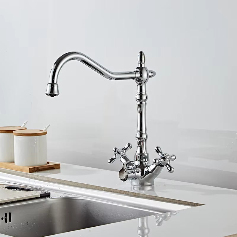 Kitchen Sink Countertop Mounted Faucet Double Handle-8903