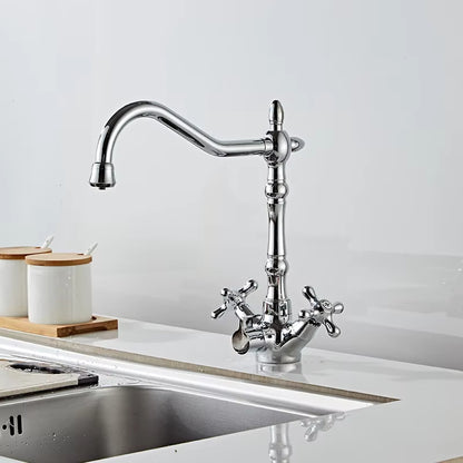 Kitchen Sink Countertop Mounted Faucet Double Handle-8903
