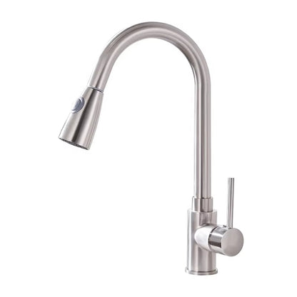 Modern Kitchen Pull Out Stainless Steel Sink Faucet-8424-1
