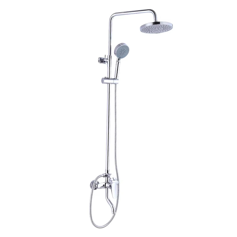 Shower Set Hot And Cold Water Valve Rain Shower Head Bathroom Bath Full Shower-6521