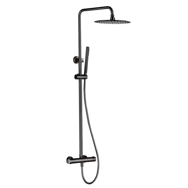 Wall Mounted Bathroom Thermostatic Shower Set With Handheld Showerhead-6955