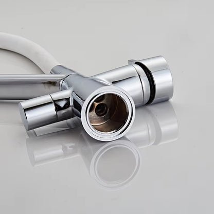 High-End Kitchen Sink Pull-Down Three-Way Double-Handle Faucet-8306