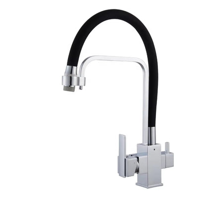 Kitchen 360 Degree Rotating Single Hole Square Handle Faucet With Water Purification Faucet-8921
