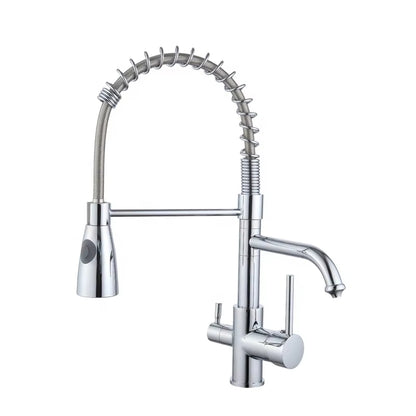 360 Degree Swivel Kitchen Countertop Faucet Double Handle-8346