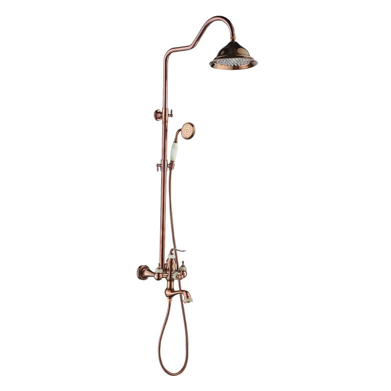 Antique Rose Gold Bathroom Thermostatic Shower Head-6218