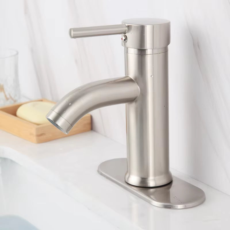 Bathroom Basin Single Hole Single Handle Faucet With Base-7290