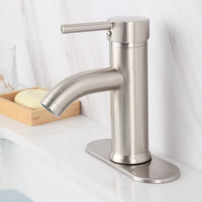 Bathroom Basin Single Hole Single Handle Faucet With Base-7290