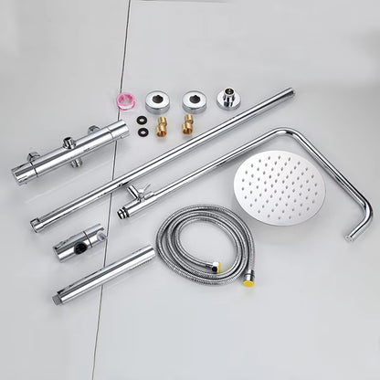 Wall Mounted Bathroom Thermostatic Shower Set With Handheld Showerhead-6956