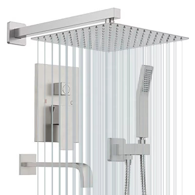 Wall mounted shower rain mixer faucet shower valve set-6546