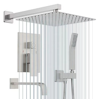 Wall mounted shower rain mixer faucet shower valve set-6546