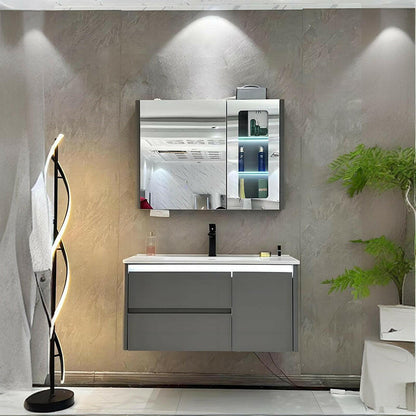 Mueble de baño de acero inoxidable, espejo de belleza inteligente F019