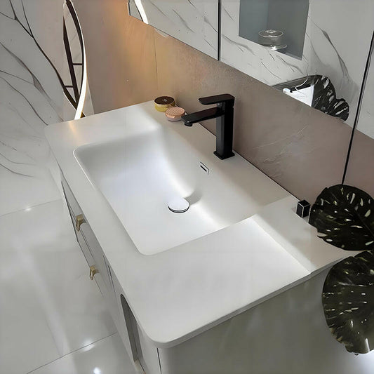 Mueble de baño de acero inoxidable, espejo de belleza inteligente F015