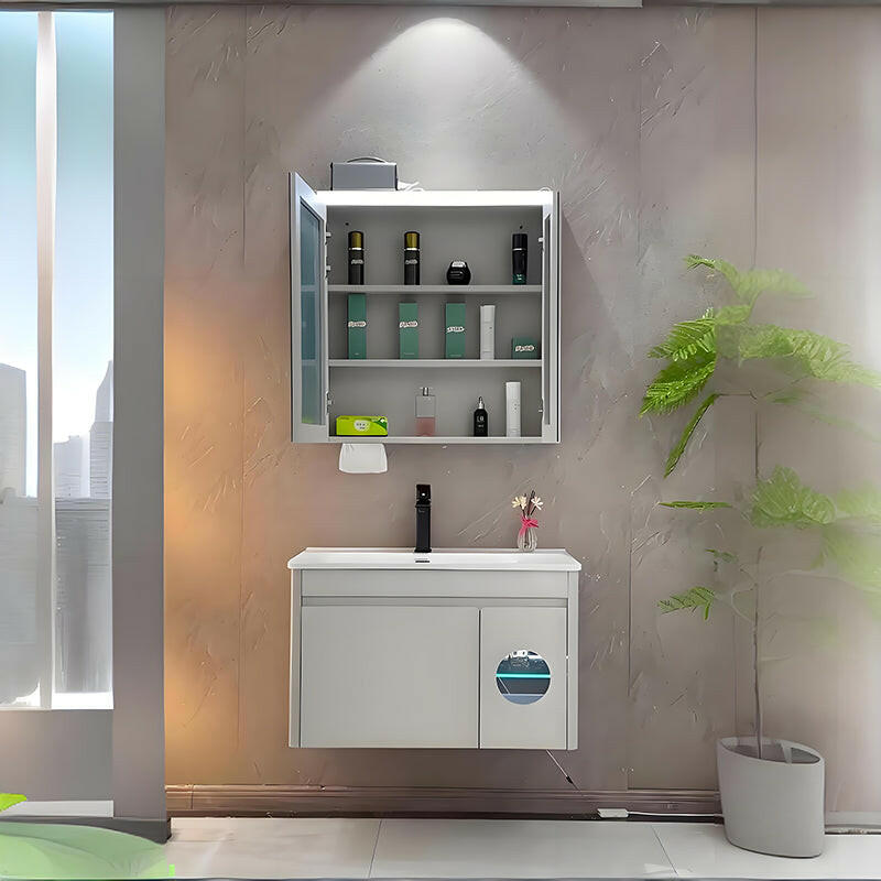 Mueble de baño de acero inoxidable, espejo de belleza inteligente F013