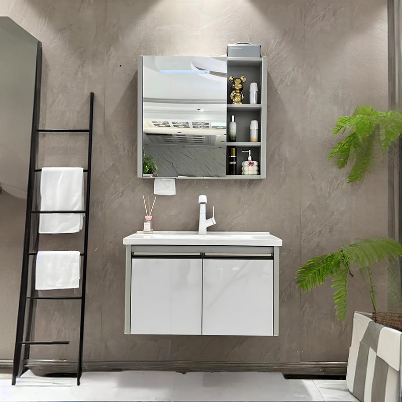 Mueble de baño de acero inoxidable, espejo de belleza inteligente F049