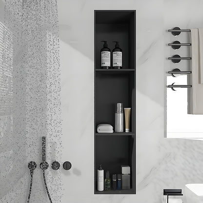 Nicho de chuveiro em aço inoxidável feito sob medida, com design de armazenamento embutido e solda sem emendas.